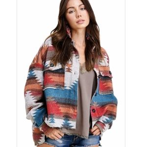 Yellowstone Aztec Shacket Jacket NWT